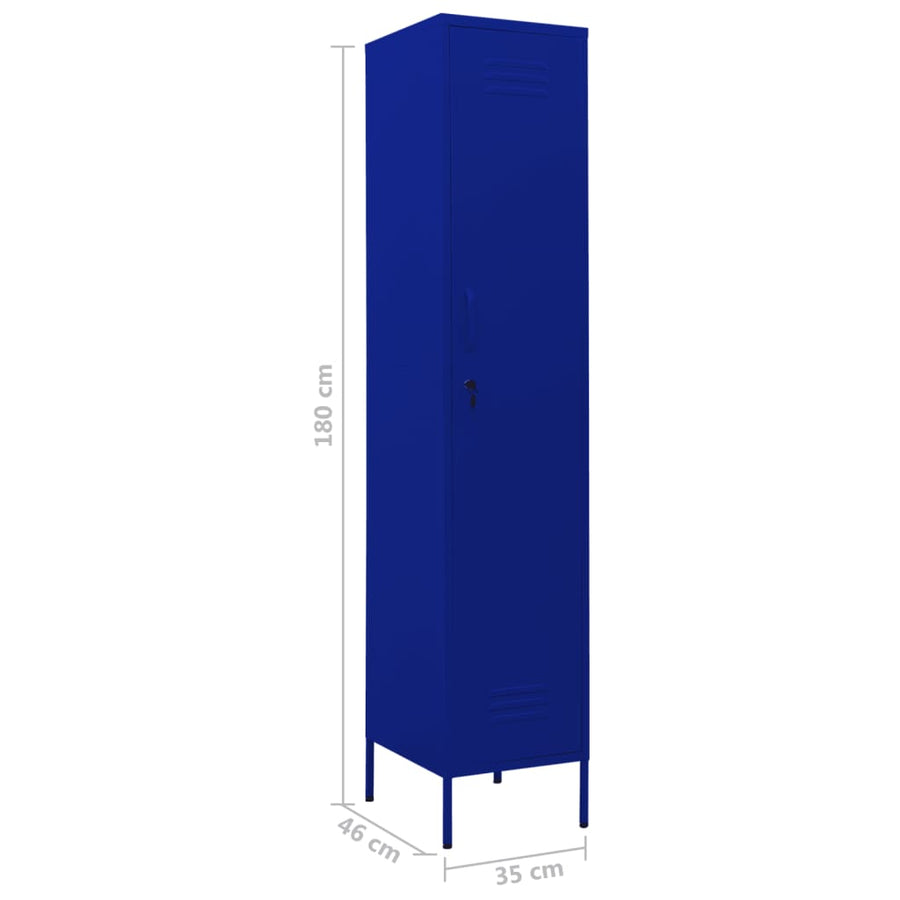 Lockerkast 35X46X80 Cm Staal Marineblauw