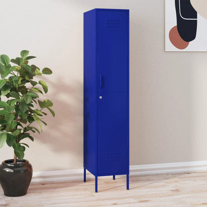 Lockerkast 35X46X80 Cm Staal Marineblauw