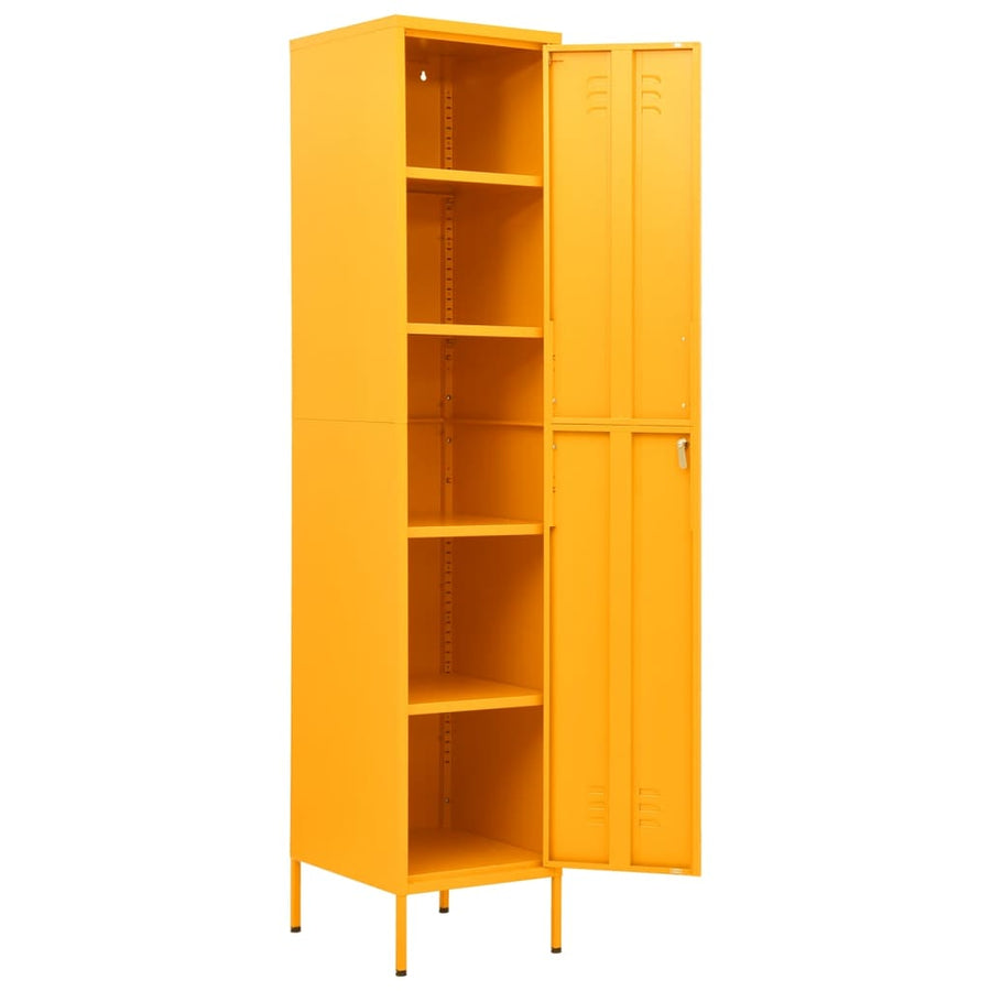 Lockerkast 35x46x180 cm staal mosterdgeel Mosterdgeel