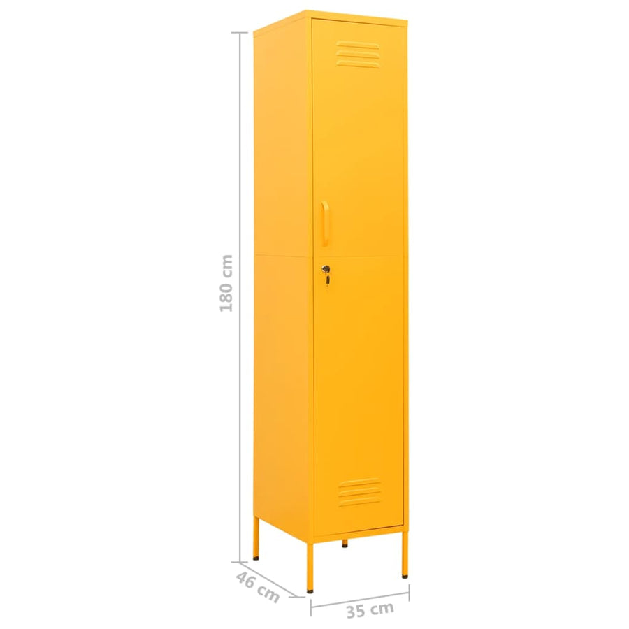 Lockerkast 35x46x180 cm staal mosterdgeel Mosterdgeel