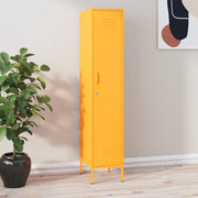 Lockerkast 35x46x180 cm staal mosterdgeel wandmontage
