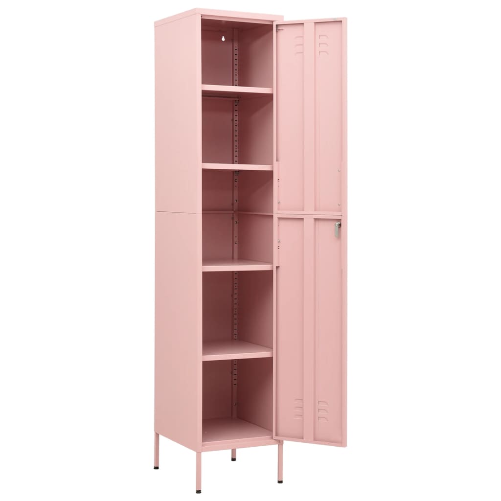 Lockerkast 35X46X80 Cm Staal Roze