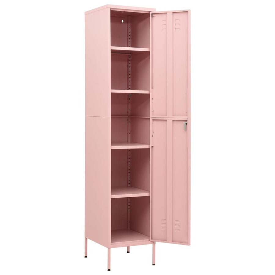 Lockerkast 35X46X80 Cm Staal Roze