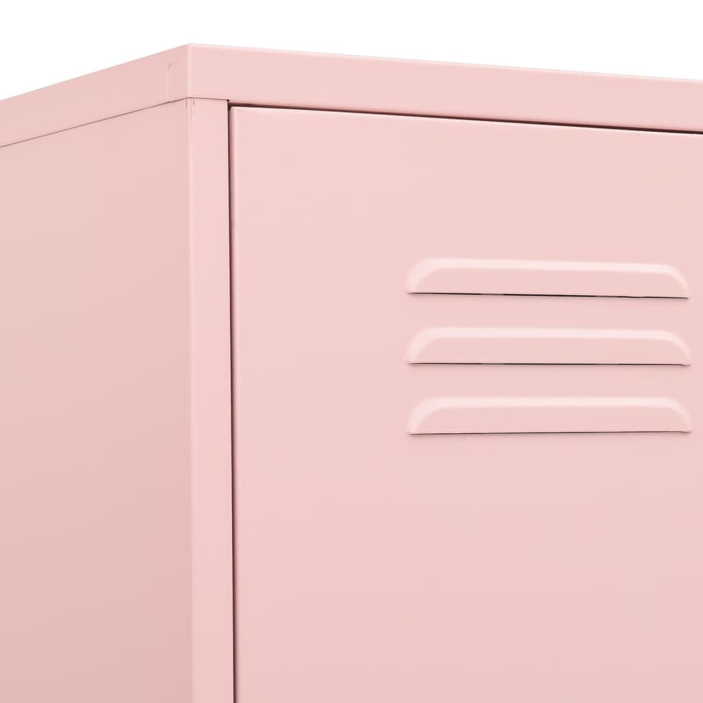 Lockerkast 35X46X80 Cm Staal Roze