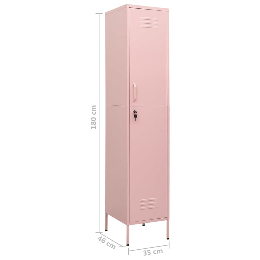 Lockerkast 35X46X80 Cm Staal Roze