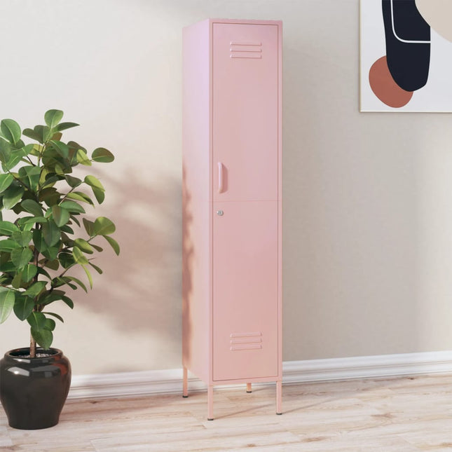 Lockerkast 35X46X80 Cm Staal Roze