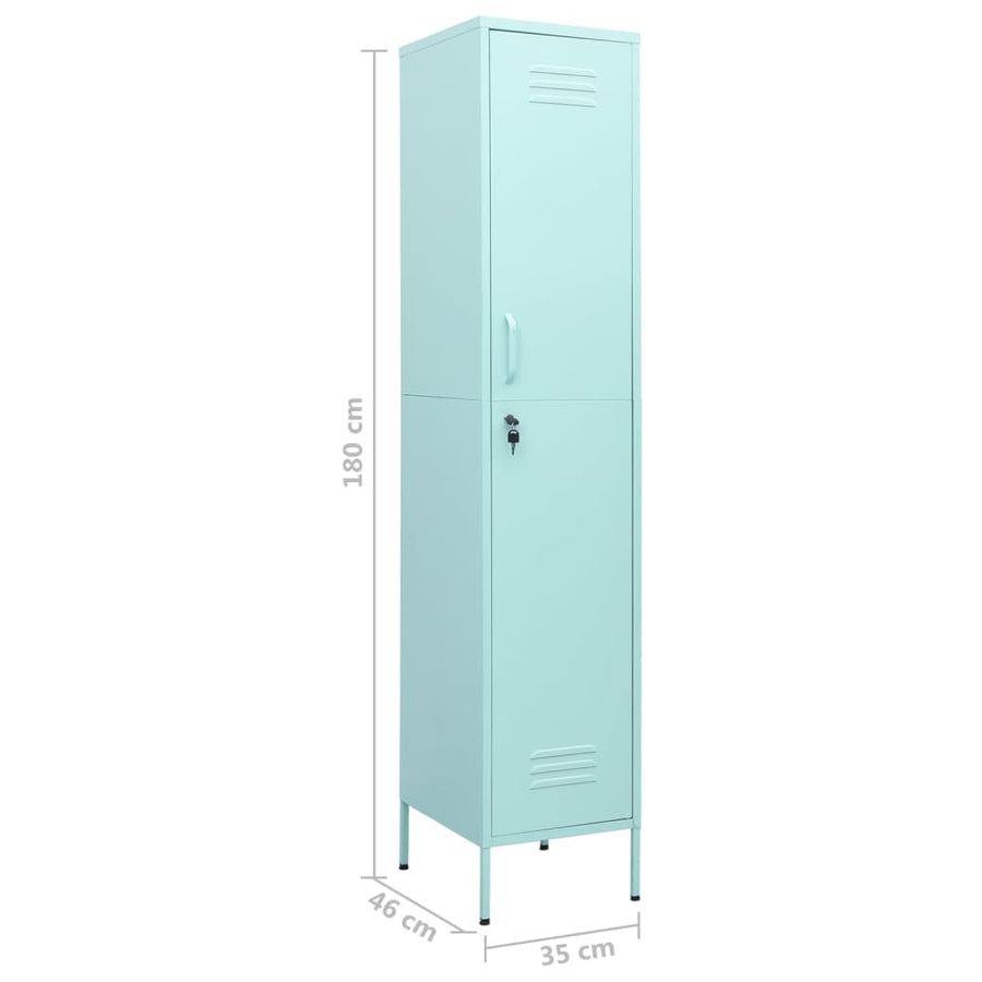 Lockerkast 35X46X80 Cm Staal Mint Mintgroen