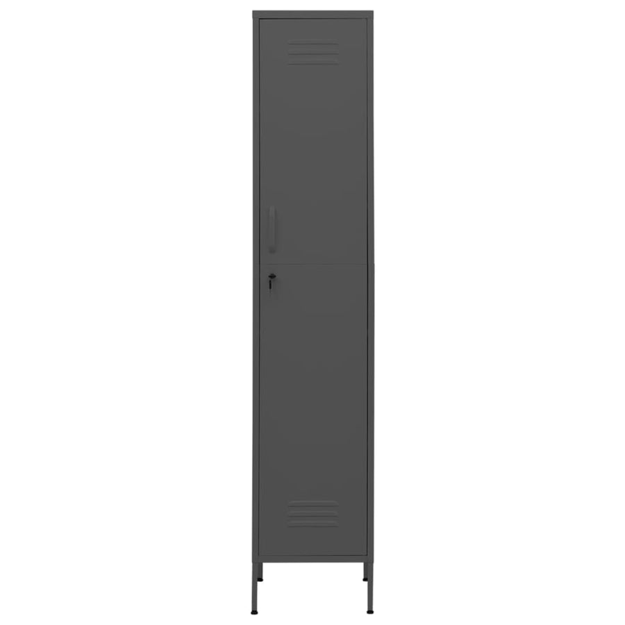 Lockerkast 35X46X80 Cm Staal Kleurig Antraciet