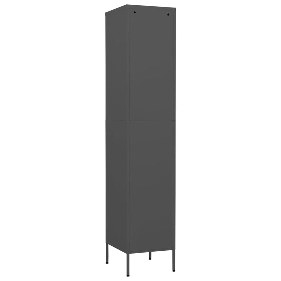 Lockerkast 35X46X80 Cm Staal Kleurig Antraciet