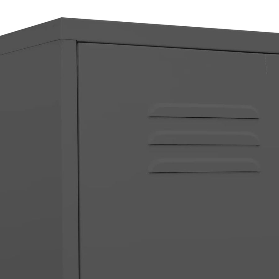 Lockerkast 35X46X80 Cm Staal Kleurig Antraciet