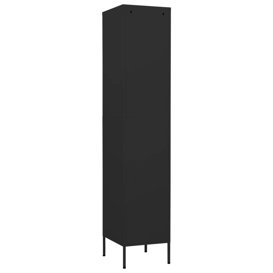 Lockerkast 35X46X80 Cm Staal Zwart