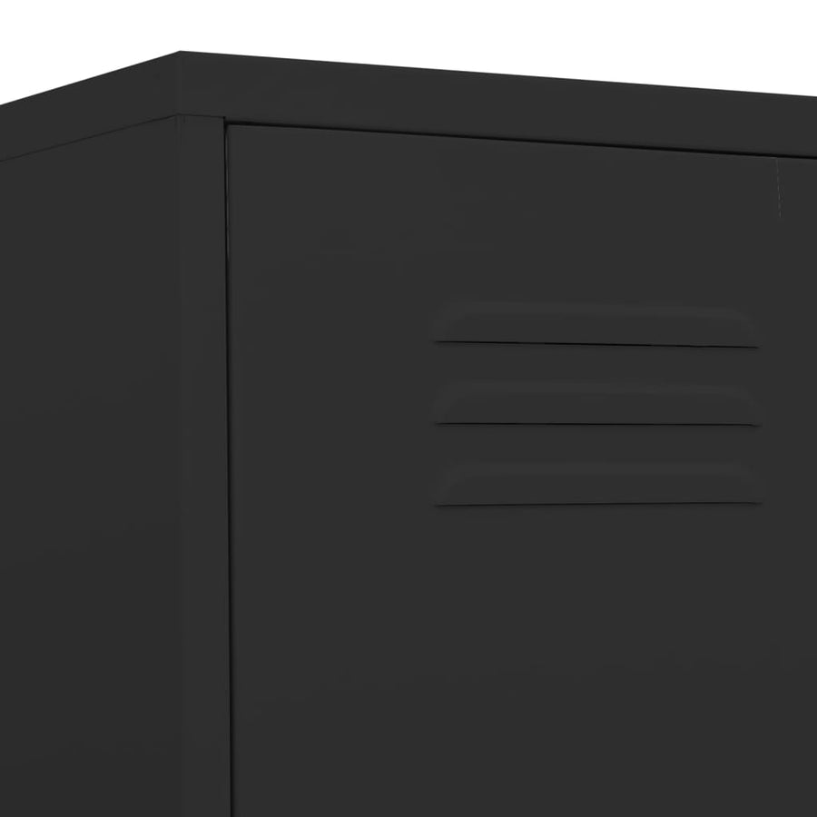 Lockerkast 35X46X80 Cm Staal Zwart