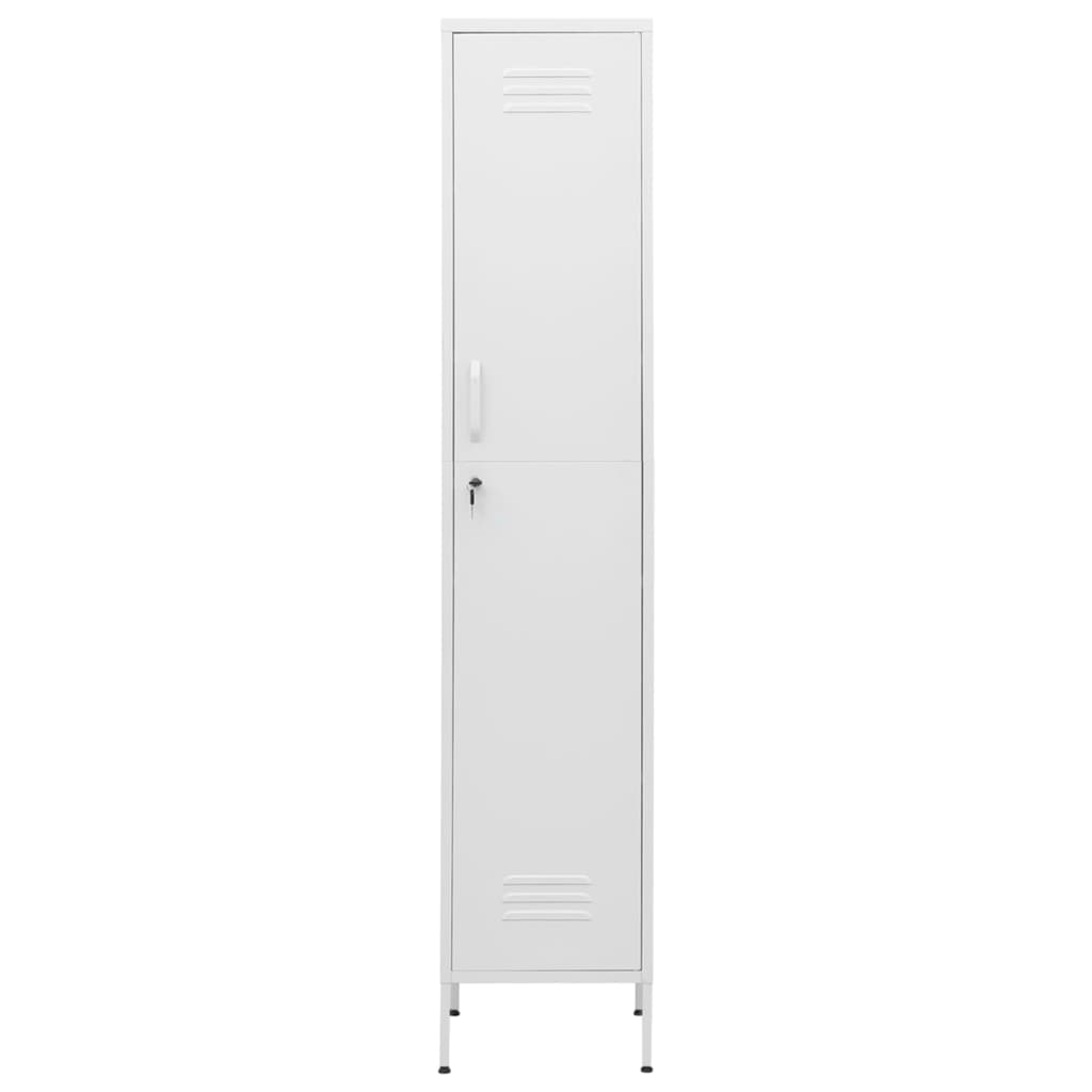 Lockerkast 35X46X80 Cm Staal Wit