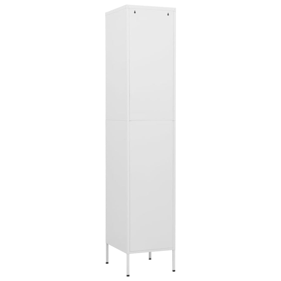 Lockerkast 35X46X80 Cm Staal Wit