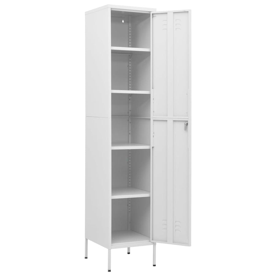 Lockerkast 35X46X80 Cm Staal Wit