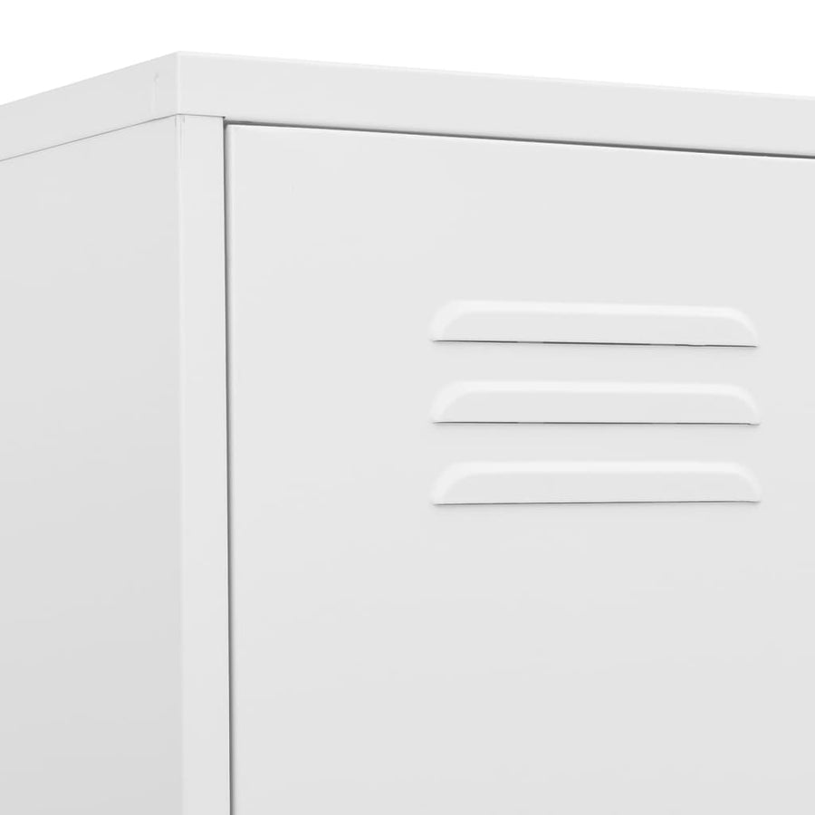Lockerkast 35X46X80 Cm Staal Wit