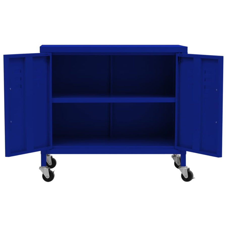 Opbergkast 60X35X56 Cm Staal Marineblauw