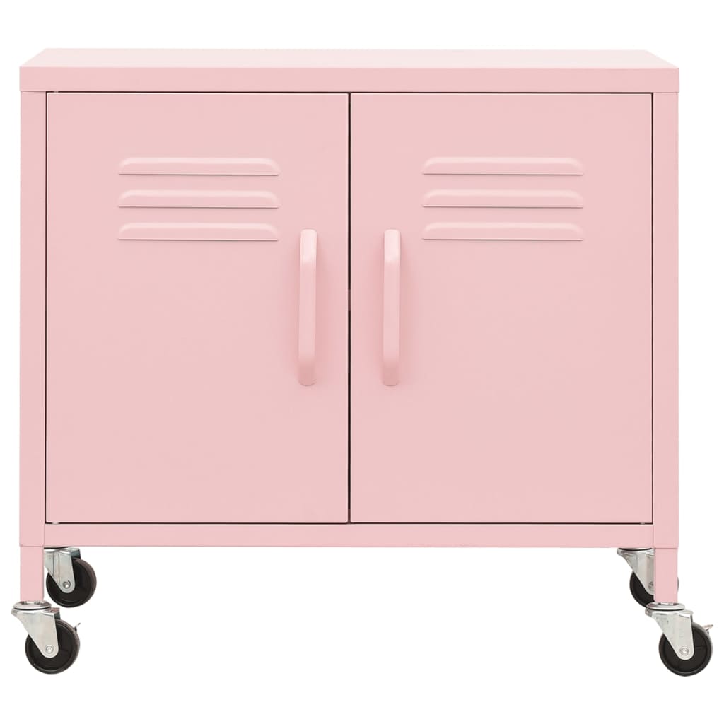Opbergkast 60X35X56 Cm Staal Roze