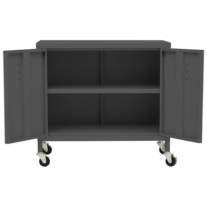Opbergkast 60X35X56 Cm Staal Kleurig Antraciet