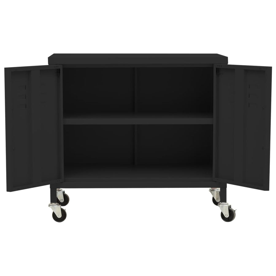 Opbergkast 60X35X56 Cm Staal Zwart