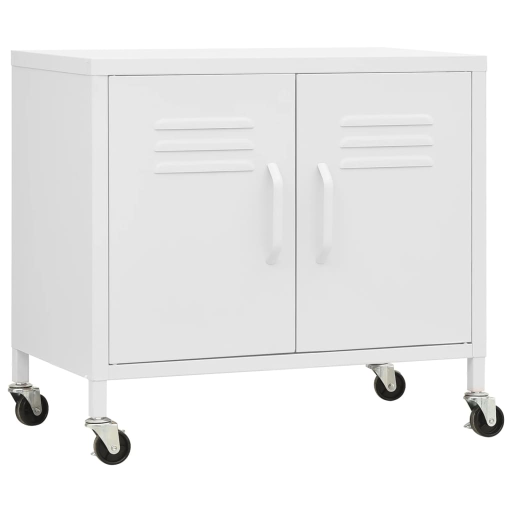Opbergkast 60X35X56 Cm Staal Wit