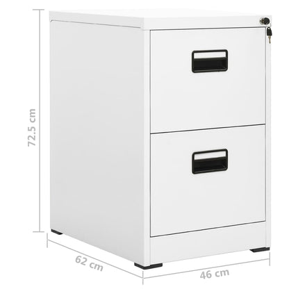Archiefkast 46X62X72,5 Cm Staal 46 x 62 x 72.5 cm Wit
