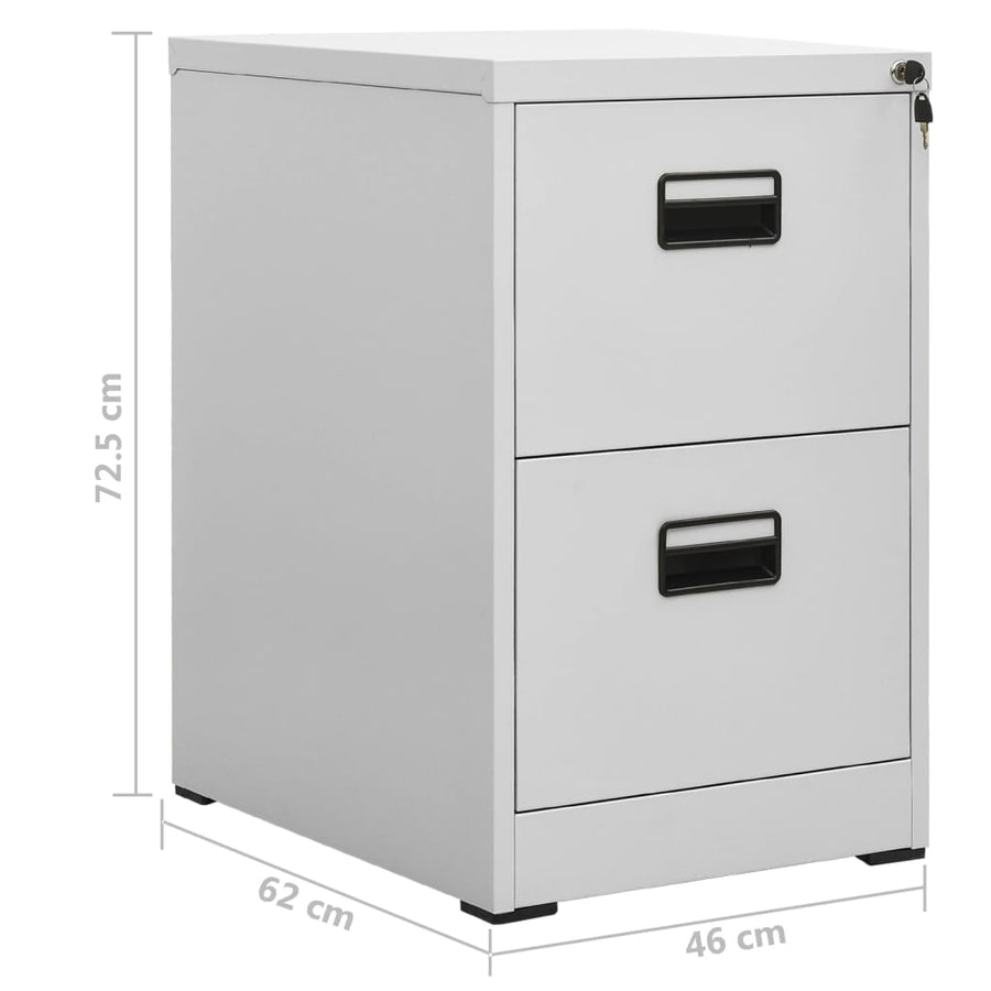 Archiefkast 46X62X72,5 Cm Staal 46 x 62 x 72.5 cm Lichtgrijs