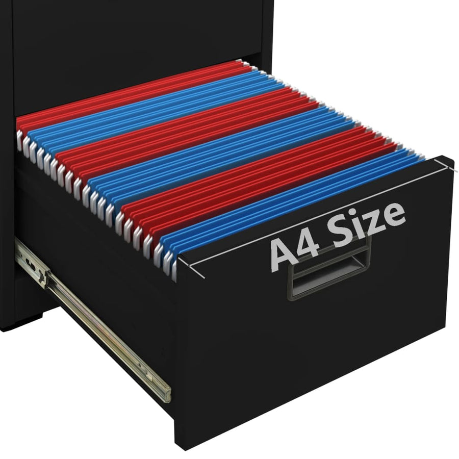 Archiefkast 46x62x72,5 cm staal zwart