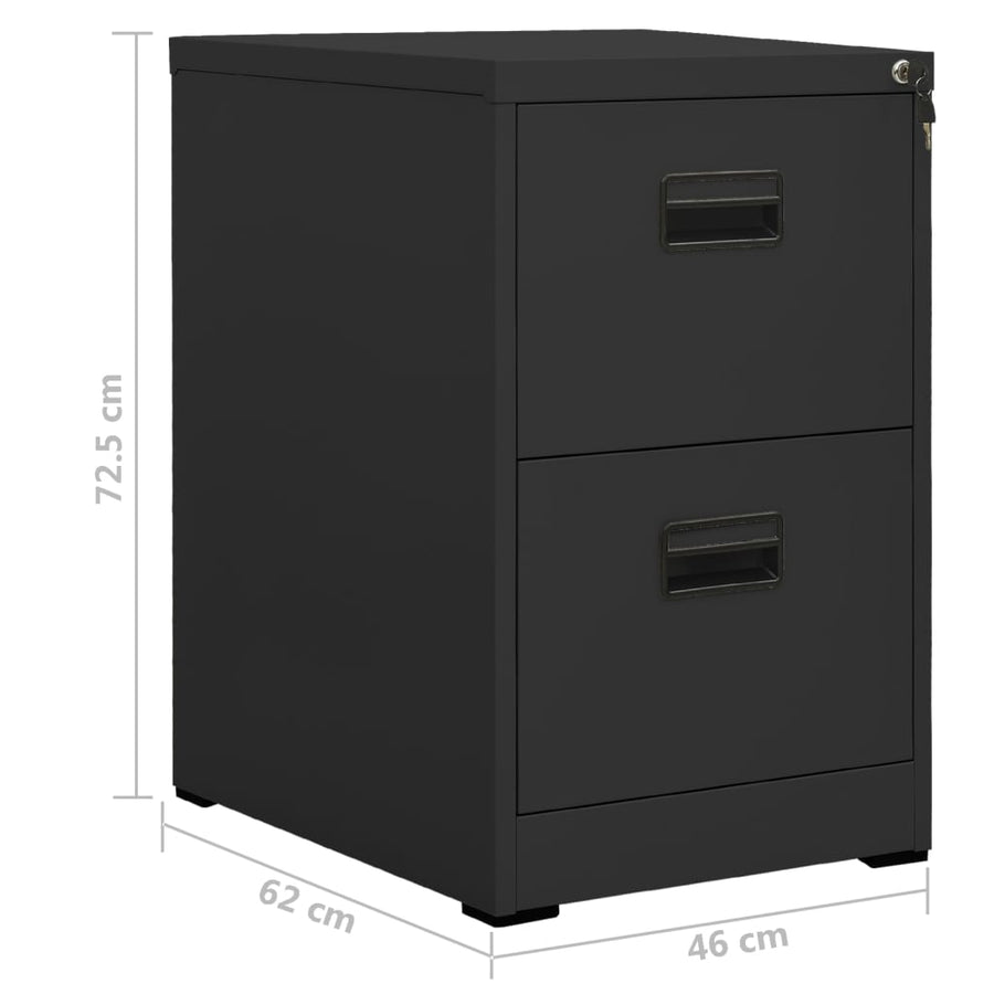 Archiefkast 46X62X72,5 Cm Staal Kleurig 46 x 62 x 72.5 cm Antraciet