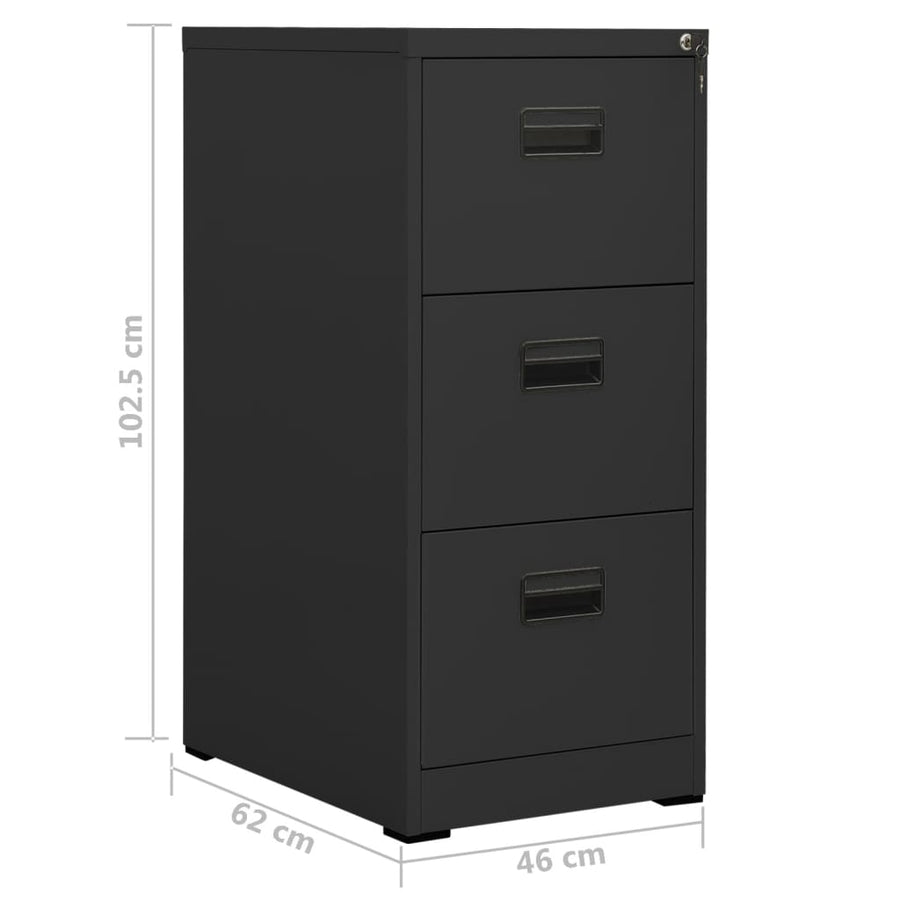 Archiefkast 46X62X02,5 Cm Staal Kleurig 46 x 62 x 102.5 cm Antraciet