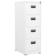 Archiefkast 46x62x133 cm staal wit
