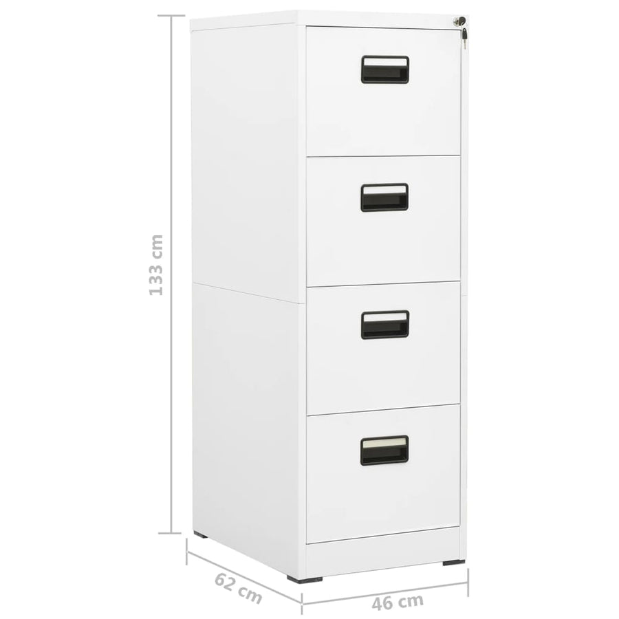 Archiefkast Staal 46 x 62 x 133 cm Wit