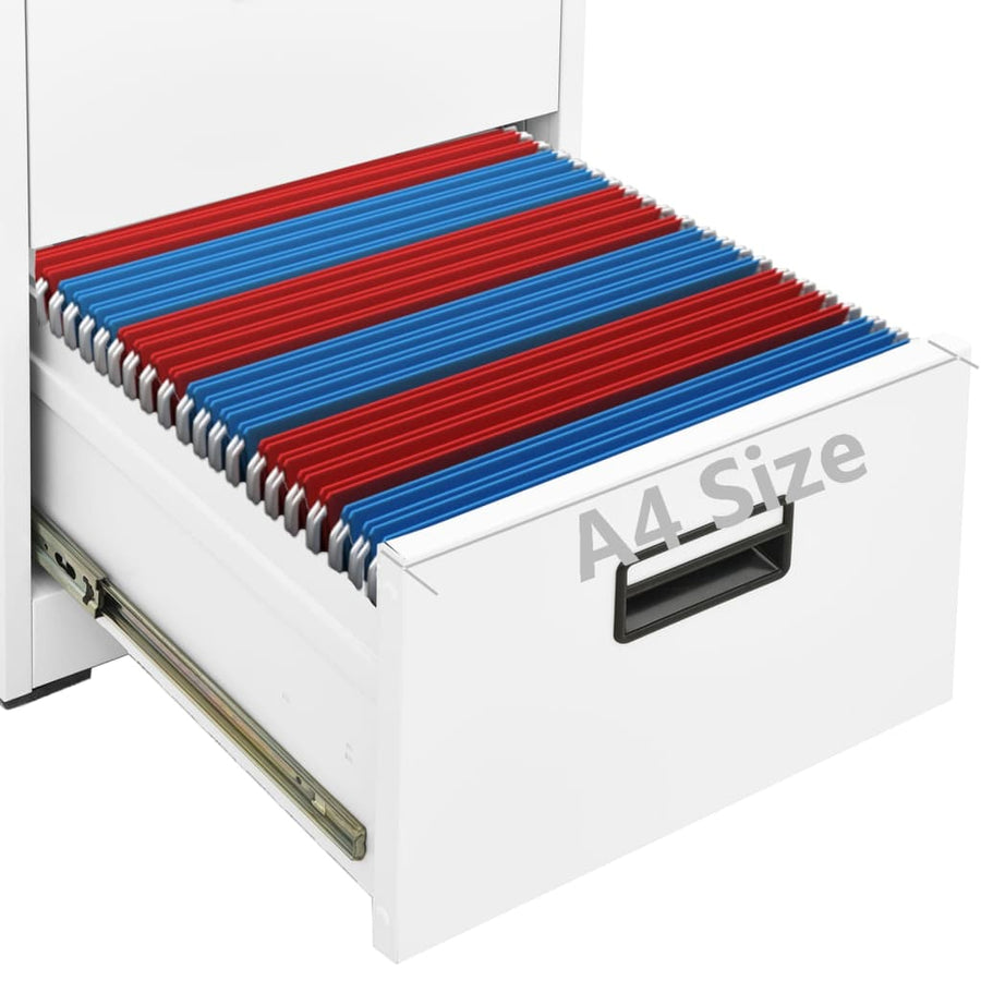 Archiefkast Staal 46 x 62 x 133 cm Wit