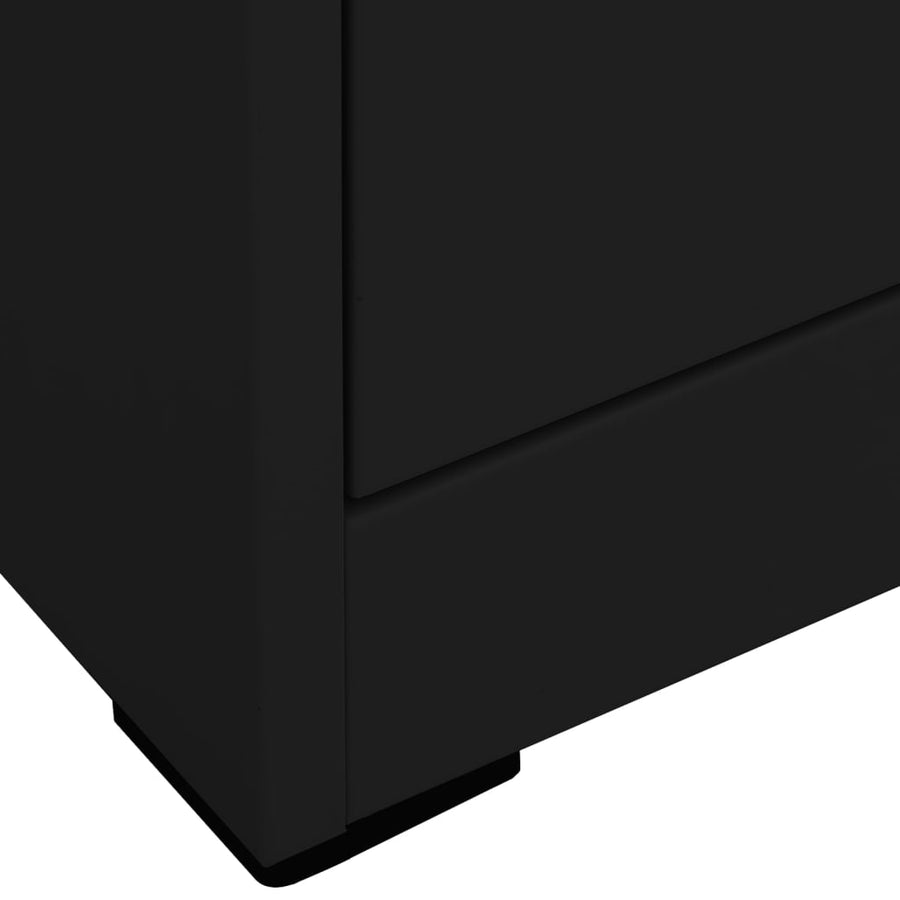 Archiefkast 46X62X133 Cm Staal Zwart 46 x 62 x 133 cm
