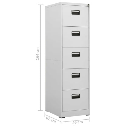Archiefkast 46X62X164 Cm Staal Lichtgrijs 46 x 62 x 164 cm