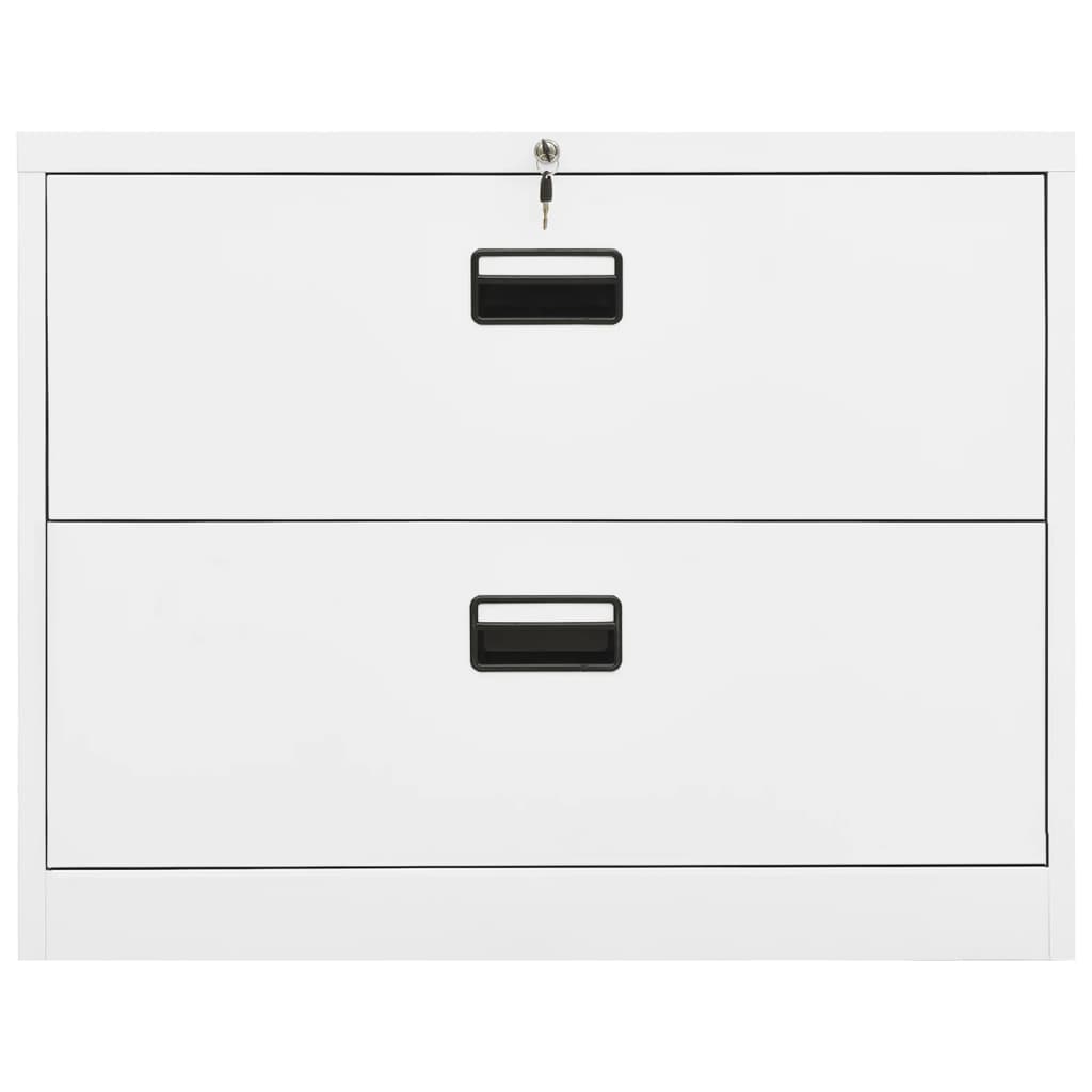 Archiefkast 90x46x72,5 cm staal wit