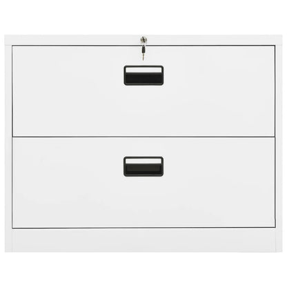 Archiefkast 90x46x72,5 cm staal wit