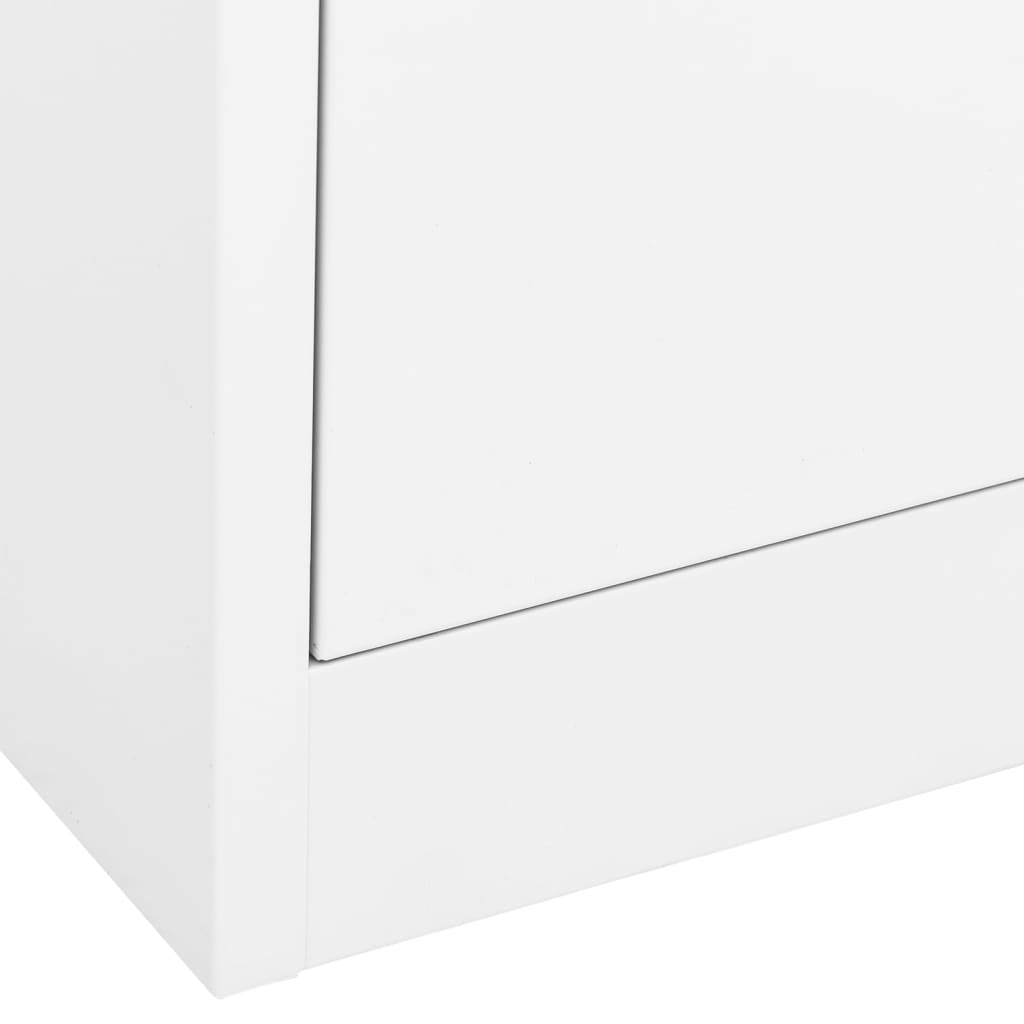 Archiefkast 90x46x72,5 cm staal wit