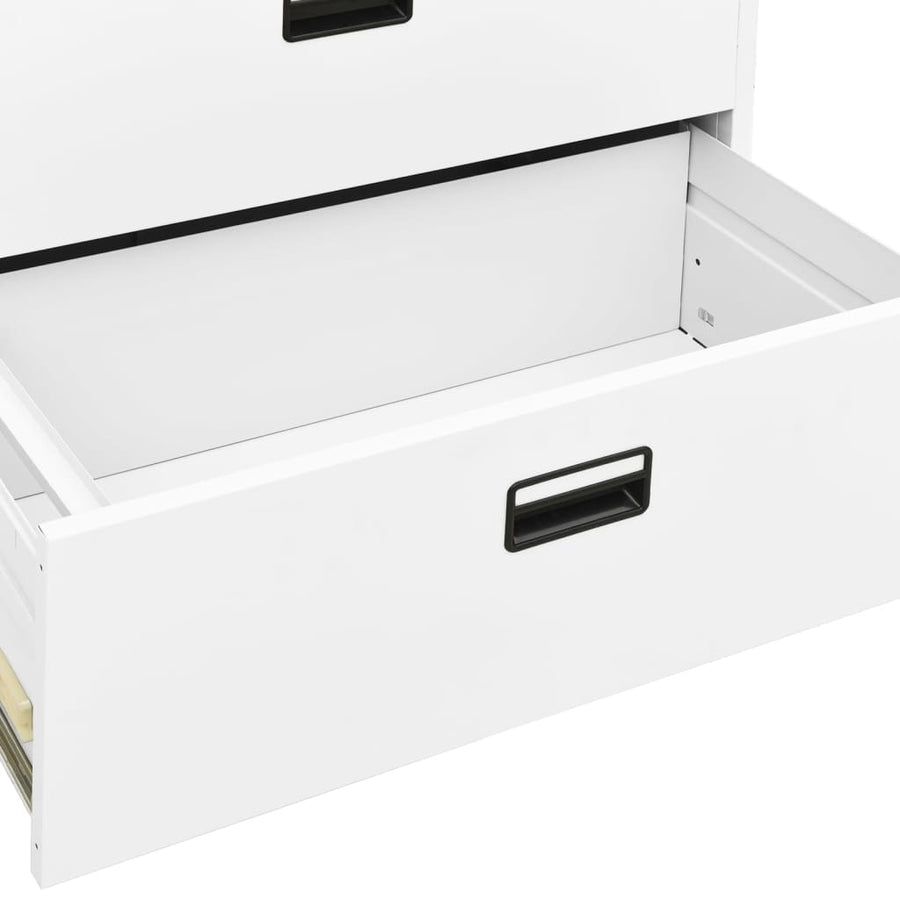 Archiefkast 90x46x72,5 cm staal wit