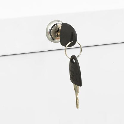Archiefkast 90x46x72,5 cm staal wit