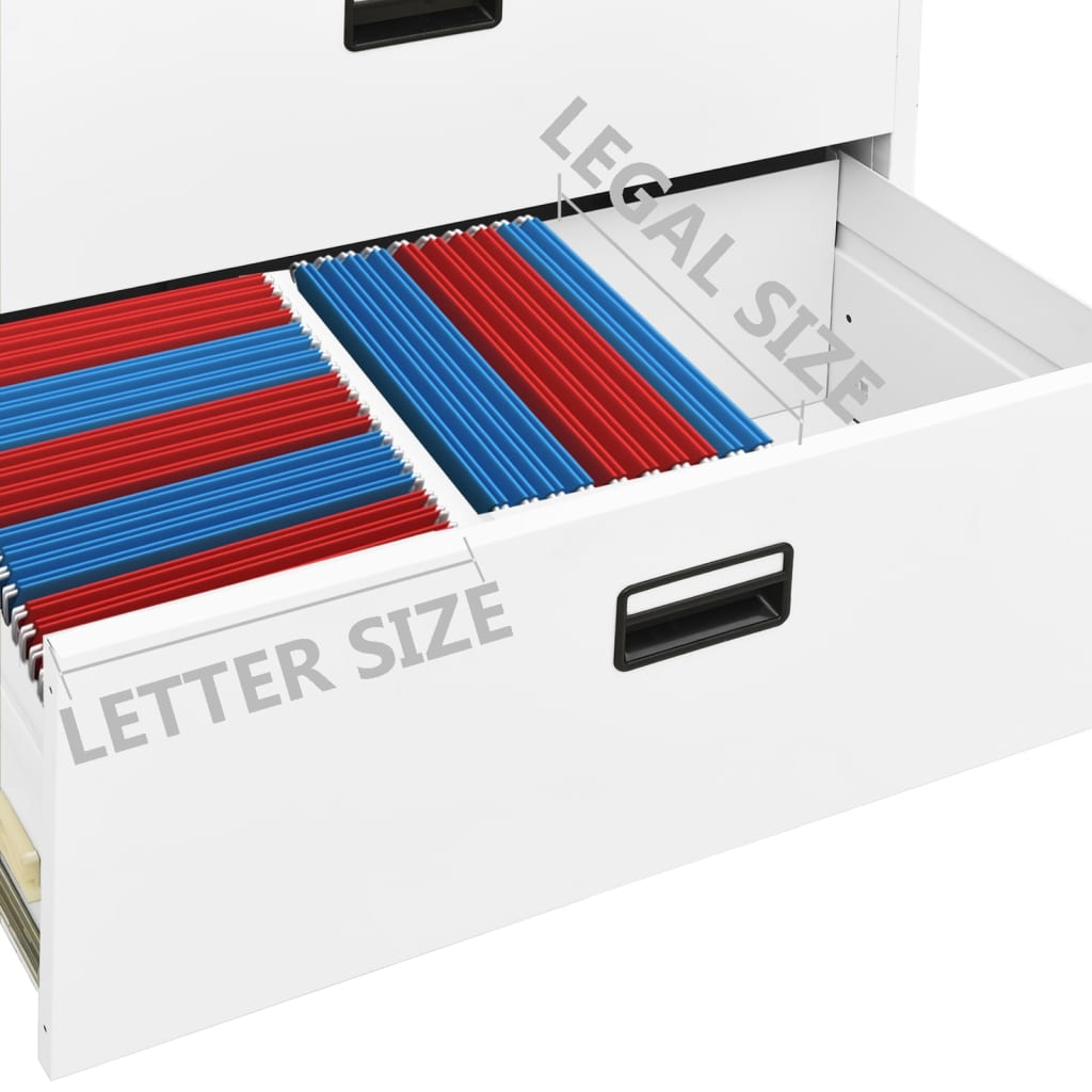 Archiefkast Staal 90 x 46 x 134 cm Wit