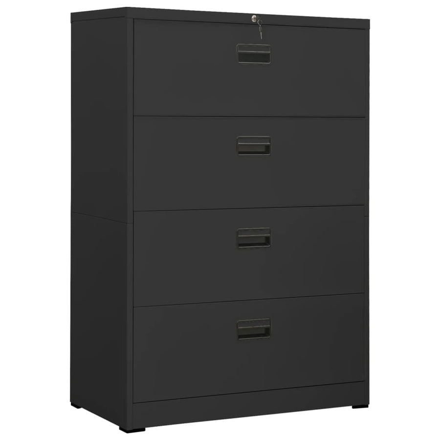 Archiefkast Staal Kleurig 90 x 46 x 134 cm Antraciet