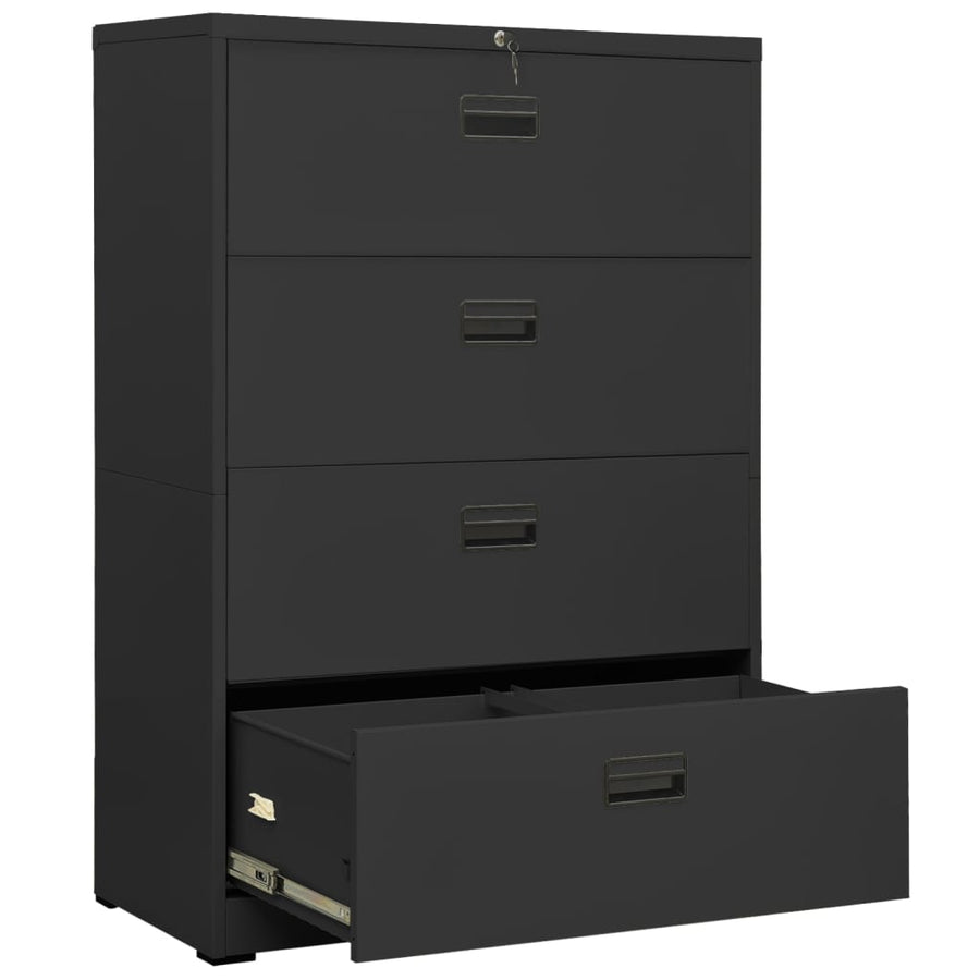 Archiefkast Staal Kleurig 90 x 46 x 134 cm Antraciet