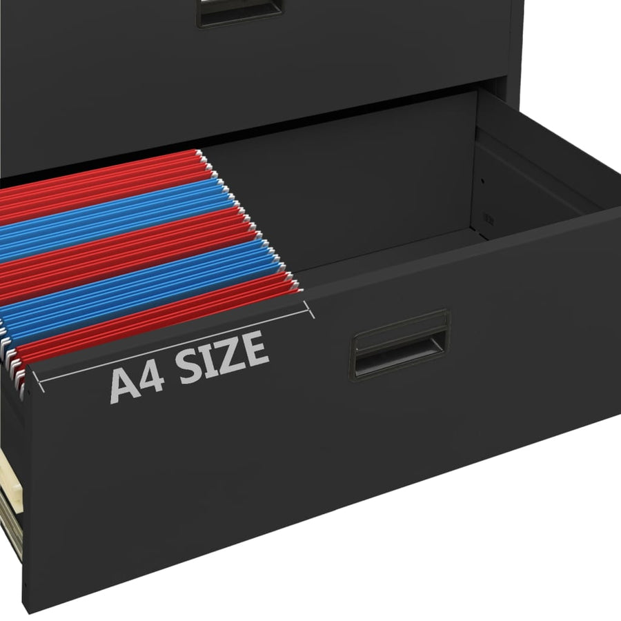 Archiefkast Staal Kleurig 90 x 46 x 134 cm Antraciet