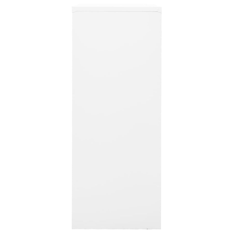 Kantoorkast 90X40X02 Cm Staal Wit Zonder plantenbak