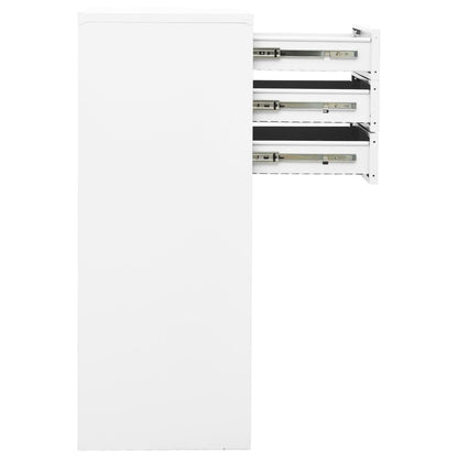 Kantoorkast 90X40X02 Cm Staal Wit Zonder plantenbak