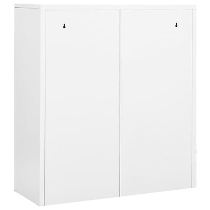 Kantoorkast 90X40X02 Cm Staal Wit Zonder plantenbak