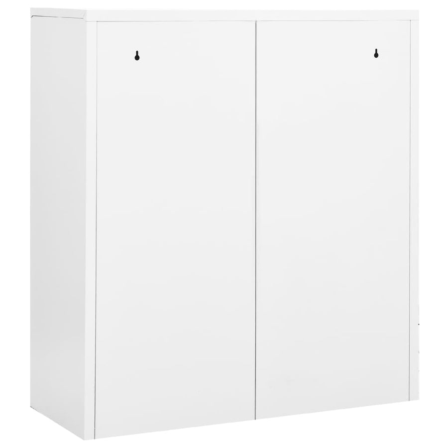 Kantoorkast 90X40X02 Cm Staal Wit Zonder plantenbak