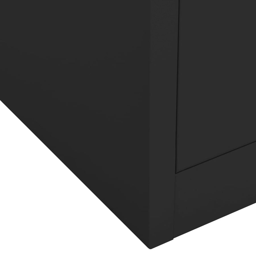 Kantoorkast 90x40x102 cm staal antracietkleurig Antraciet Zonder plantenbak