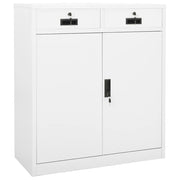 Kantoorkast 90x40x102 cm staal wit